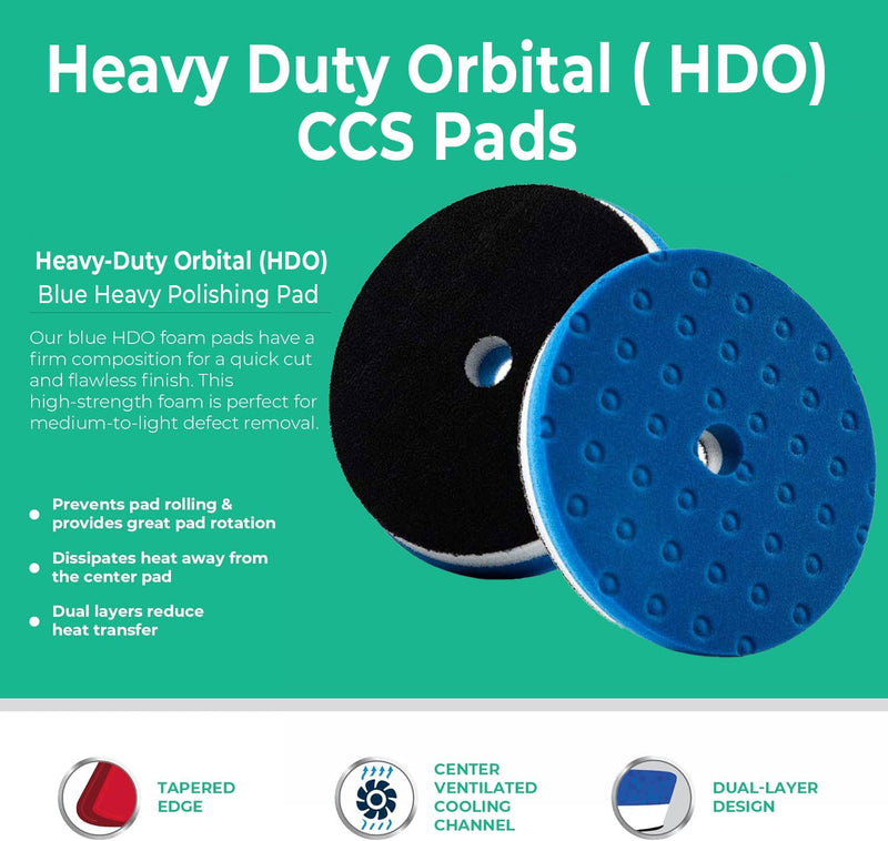 Lake Country HDO CCS Black Foam Finishing Pad (2-Pack 3.5”)