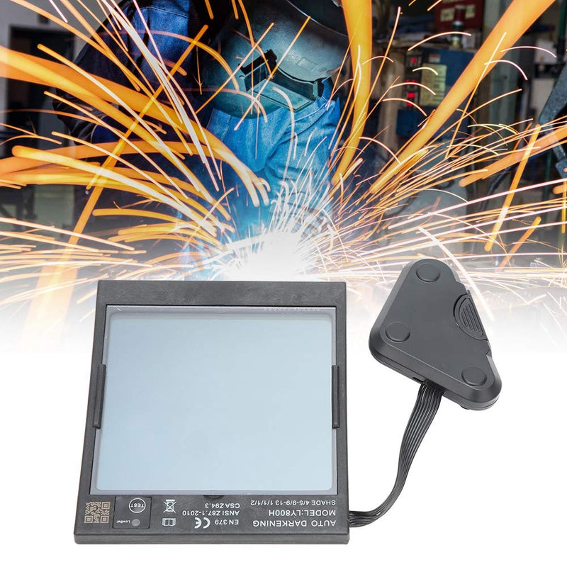 Auto Darkening Filter Welding Helmet Lens with High sensitivity and probe head, Solar charging, wide field of view for professional Quickly and reliably filter welding arc