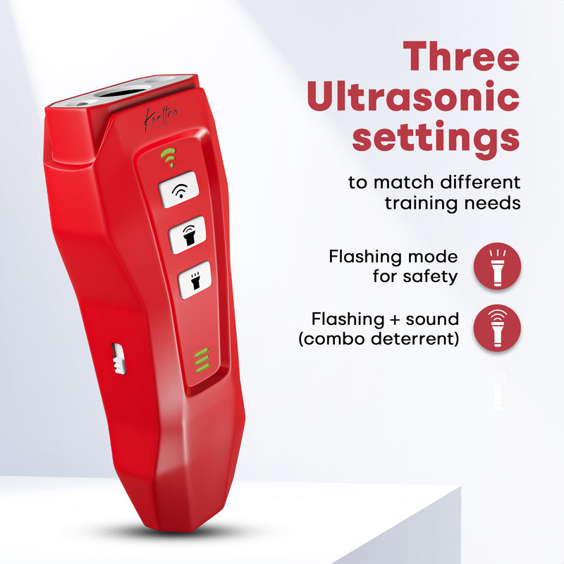 Ultrasonic Dog Trainer Device - Dog Deterrent & Barking Control Devices - Training Tool - Stop Barking & Sonic Dog Repeller - Alternative to Anti Bark Collar - Barking Silencer for Indoor & Outdoor