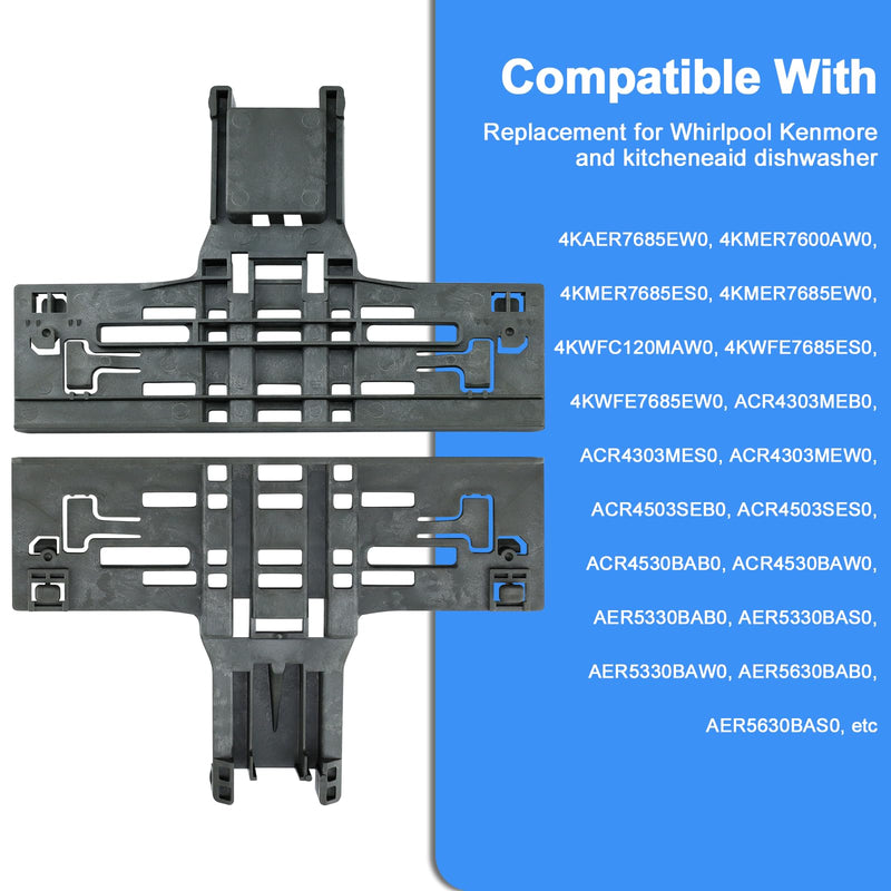 Upgraded WPW10546503 Dishwasher Top Rack Adjuster Compatible with Kitcheneaid Dishwasher Parts Upper Rack, Includes W10546503 W10195840 W10195839 W10250160 Part for Whirlpool kenmore Dishwasher, 8 PCS