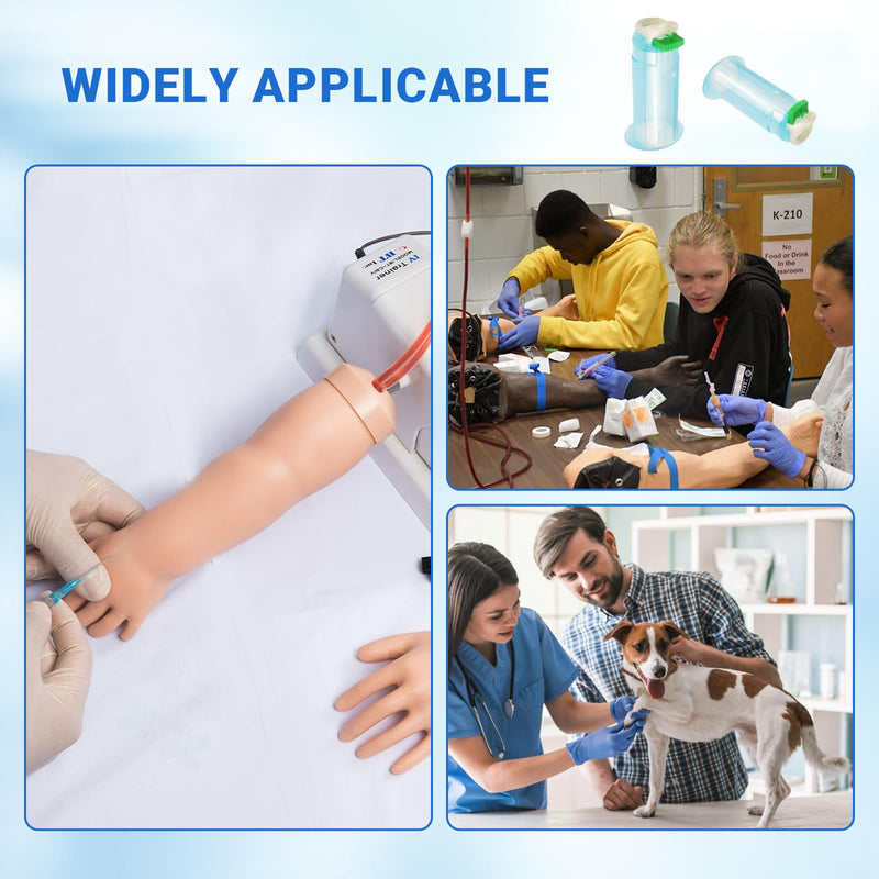 Disposable Green Needle Holder, Multi Sample Single Use Connector with Universal Fit, Pack of 100