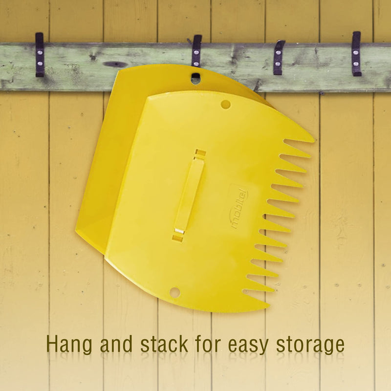 Mobitel Leaf Scoops Hand Rakes -Large Leaf Grabber for Picking Up Yard Leaves, Lawn Garbage and Grass Clippings light yellow