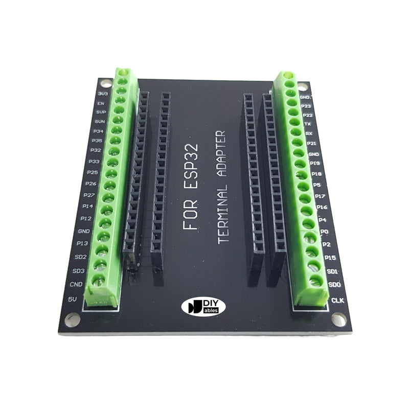38-pin Screw Terminal Adapter for ESP32, 2 Pieces Black + Green (2pcs)