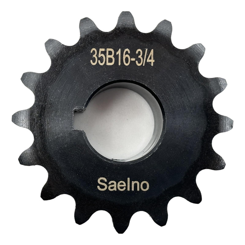 #35 Roller Chain Sprocket Type B 3/4 inch Bore 16 Tooth, Hardened Antirust 1045 Steel Drive Sprockets 35B16-3/4
