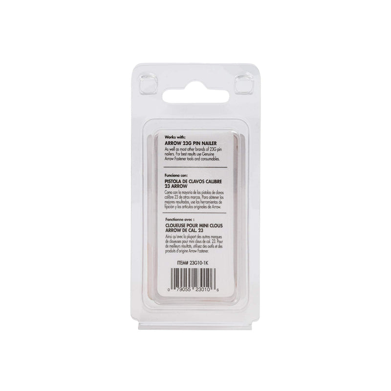 Arrow 23G10-1K Arrow 3/8-Inch Pin Nail, Grey, 1000 Count (Pack of 1)