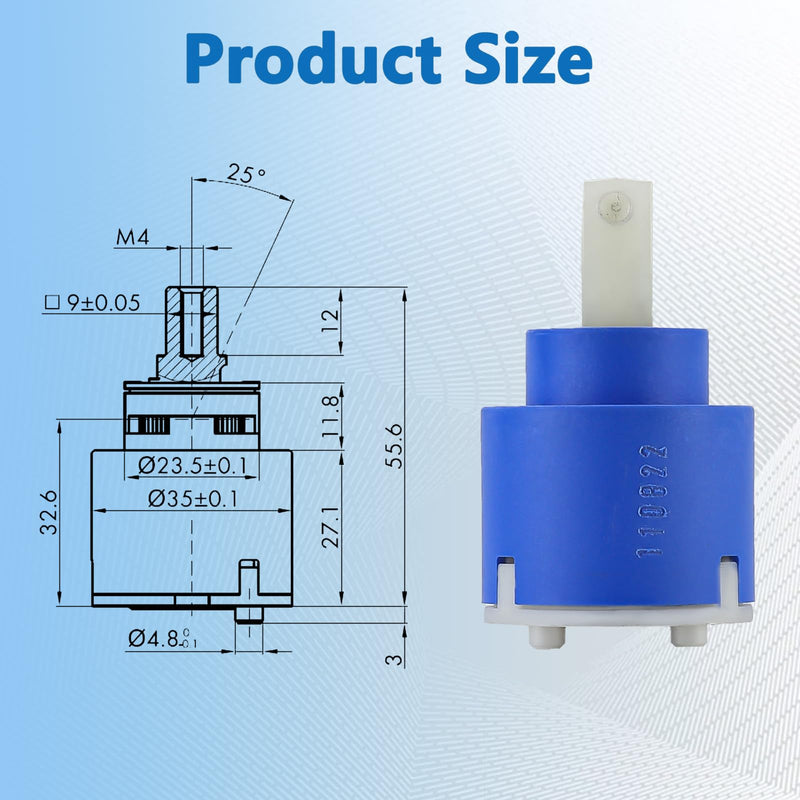 K35A Faucet Cartridge, Replacement Cartridge Compatible with La Torre, Gerber, Danze & Moen, Kitchen & Bathroom Faucet Cartridge Replacement