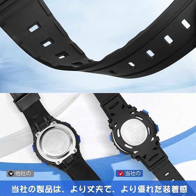 Kids Watch, Digital Watch, Boys Sports Watch, General Outdoor Use, Multifunctional, Waterproof Up To 164.0 ft (50 m), Alert, Date Display, Dual Time, LED, Analog Display, 1-blue - NewNest Australia