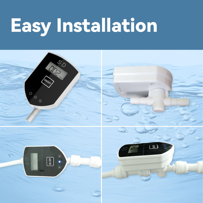 in-Line TDS Meter Digital Water Tester, Accurate and Reliable Small Water Quality Monitor Ideal for Drinking Water, Hydroponics, TDS and PPM Measurement 1