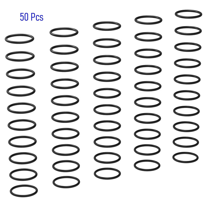 50 PCS Nitrile Rubber O Ring 10mm OD 8mm ID 1mm Width, Metric Buna-N NBR Sealing Gasket Plumbing, Gas, Automotive and Faucet Repair, Resist Oil and Heat O-Rings, Black 10x8x1mm