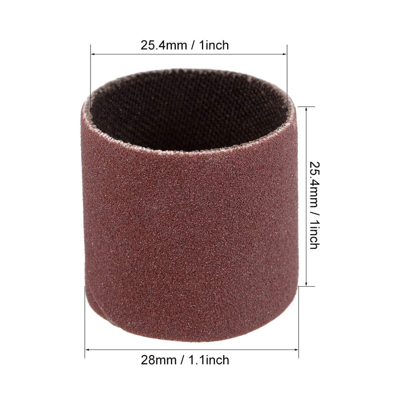 uxcell 1 Inch x 1 Inch Sanding Sleeves 240 Grits Sandpapers Band Drums 10 Pcs
