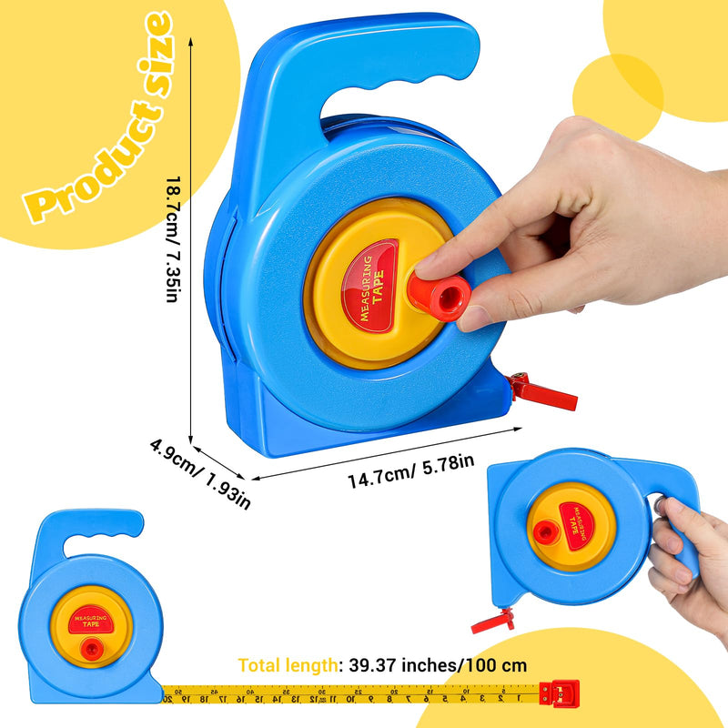 Measuring Tape Retractable Soft Tape Measure 3 Feet./1M Long Dual-Scale for Kids-Retractable Measuring Toy, Early Education Stem，Pretend Play for Toddlers, Height Measurement Counting Tool,Fine Motor