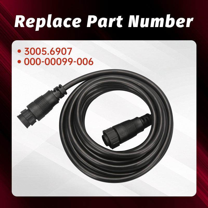 3005.6907 Transducer Extension Cable 10ft, 9-Pin Compatible with Lowrance LSS-1 LSS-2 Structure Scan Replace 000-00099-006