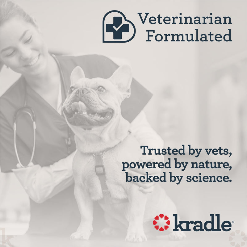 Kradle Nighttime Calming Chews for Dogs - Sleep and Relaxation Support - Melatonin L-Theanine Chamomile Ashwagandha - Calming Supplement for Bedtime and Stress - Chicken Flavor - 90 Chews