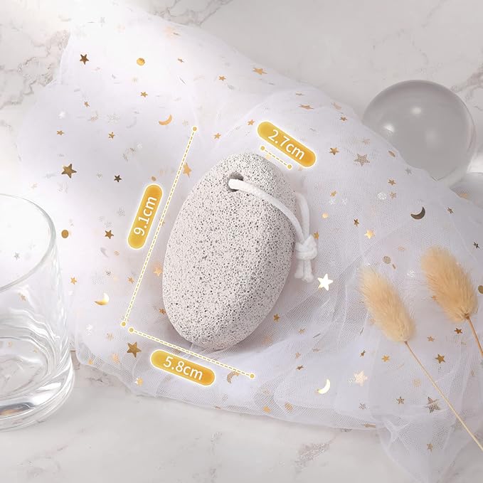 Annhua Natural Pumice Stone, Keratin Care, Volcanic Stone, Foot Care Tool, Washable, Reusable Use, Unisex, Smooth Heels, Skin Care, Heel Sharpening, Foot Massage, Promotes Circulation, Foot Pumice, Bath Stone, Foot Care Set, White - NewNest Australia