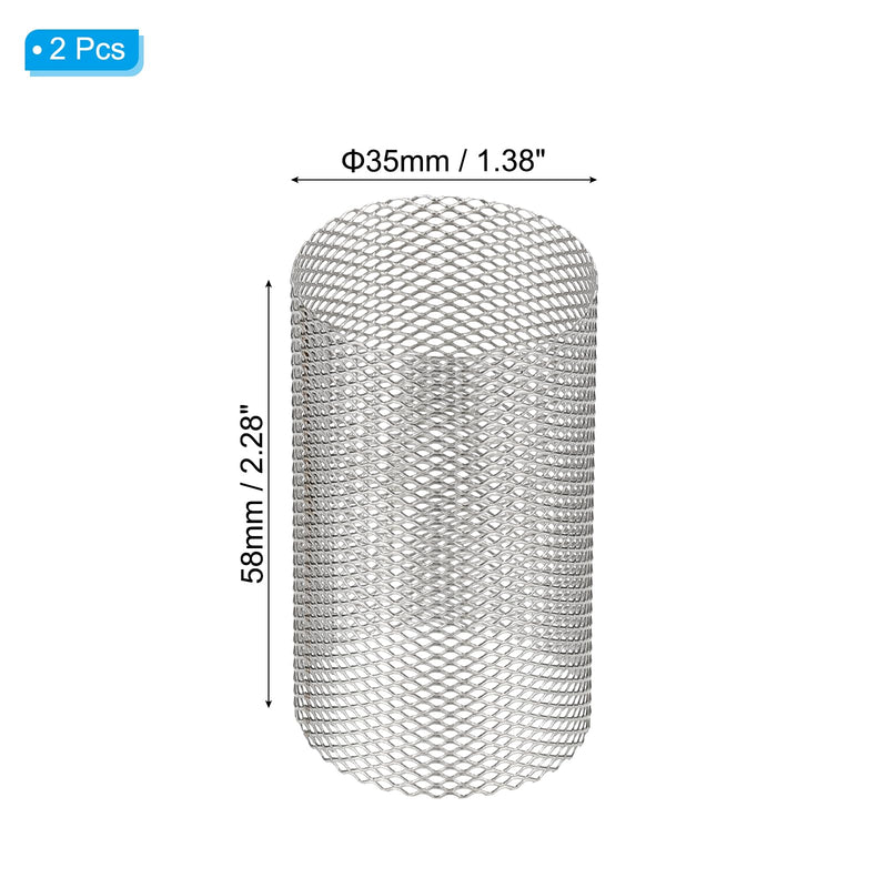 PATIKIL 2 Pcs 35mm OD Strainer Mesh, 58mm H Screen Y Shaped Strainer Filter Valve Mesh Screen 304 Stainless Steel Strainer Mesh for Debris Pump Water Oil Separation 35x58mm ODxH