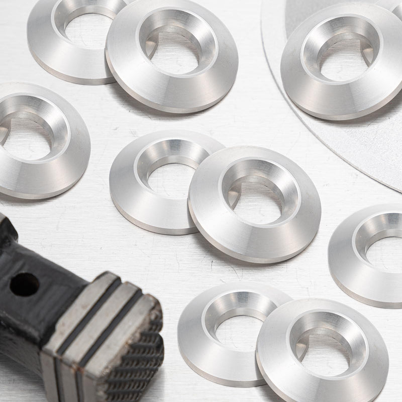 20 Pcs Aluminum Wheel Washer Replacement, 60 Degree Aluminum Wheel Washer for Car Enthusiasts, Repair Technicians, Flat Surface to 60 Degree Lug Taper