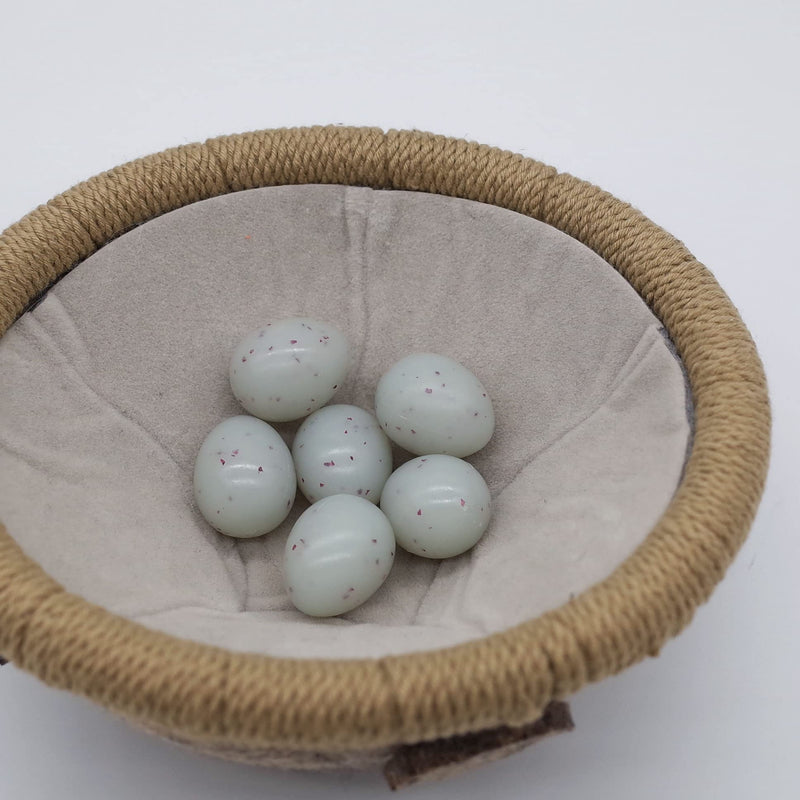 FOIBURELY Canary Fake Eggs Stop Laying, 8 Solid Plastic Fake Eggs. 15mm x 19mm Speckled Blue-Green Plastic, Not Painted - PawsPlanet Australia