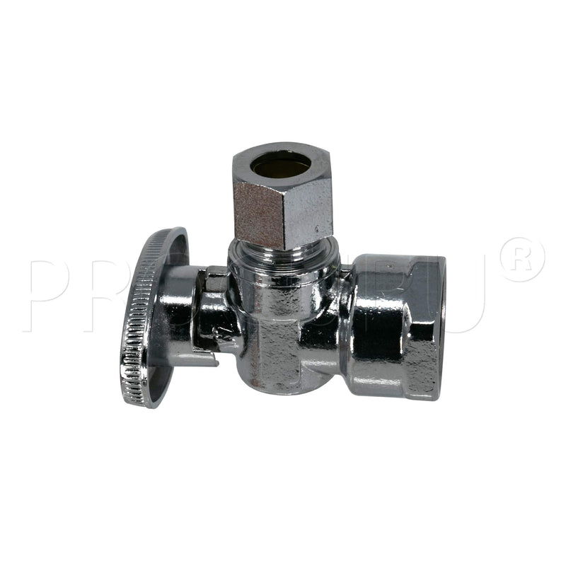 [10-Pack] PROCURU 1/2" FIP x 3/8" OD Comp Angle Stop Valve, Quarter-Turn Shut Off, LF Certified Safe (3SV400-10P) 10 1/2" FIP X 3/8" Compression