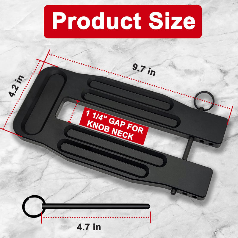 French Door Lock Childproof | Adjustable Double Door Reinforcement Lock for French Doors Home Security | Add High Security to Prevent Home Unauthorized Entry | Unibody Aluminum Construction, Black