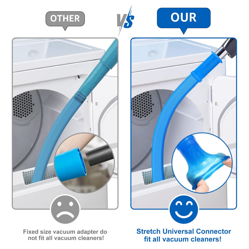Sealegend Dryer Vent Cleaner Kit Vacuum Hose Attachment Compatible with All Vacuum Cleaner, Quickly Lint Remover Cleaning Supplies 31.5 Inch