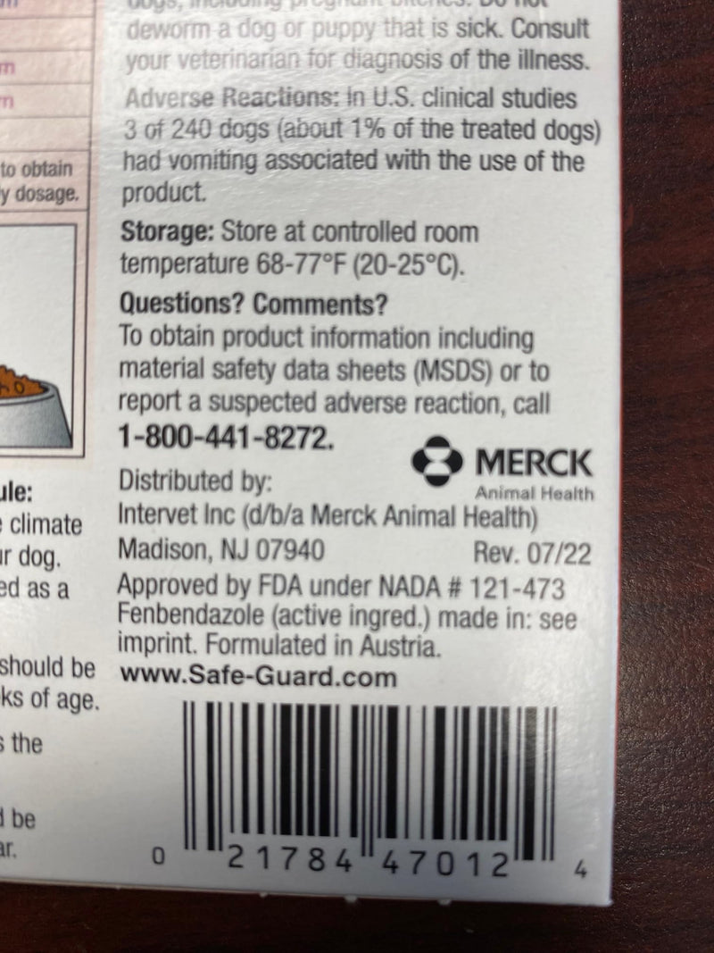 ThePetStop Safe-Guard Canine Dewormer 3 Dose x 1 Gram
