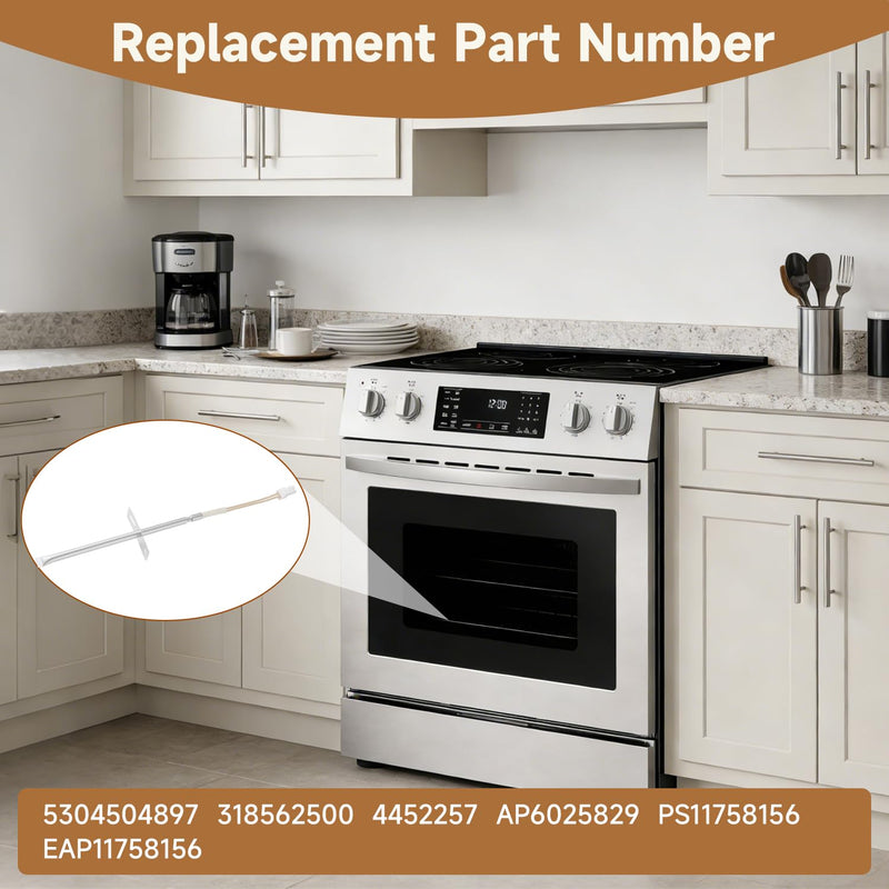 Oven Temperature Sensor Oven Range Replacement Parts Compatible with Kenmore Frigidaire Electrolux Replace#: 5304504897 318562500 4452257 AP6025829