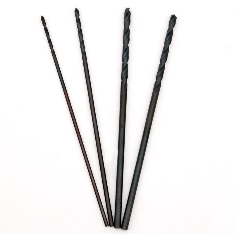 6 Inch Long Drill Bits 4 Pc Set #40, #30, #21, #12 6 Inch Set #40, #30, #21, #12