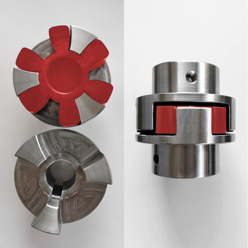 uxcell 4pcs L090 Jaw Coupling Insert, Urethane Flexible Solid Type Jaw Coupling Center Insert for L Jaw Coupling L-Jaw Coupler Set, Red