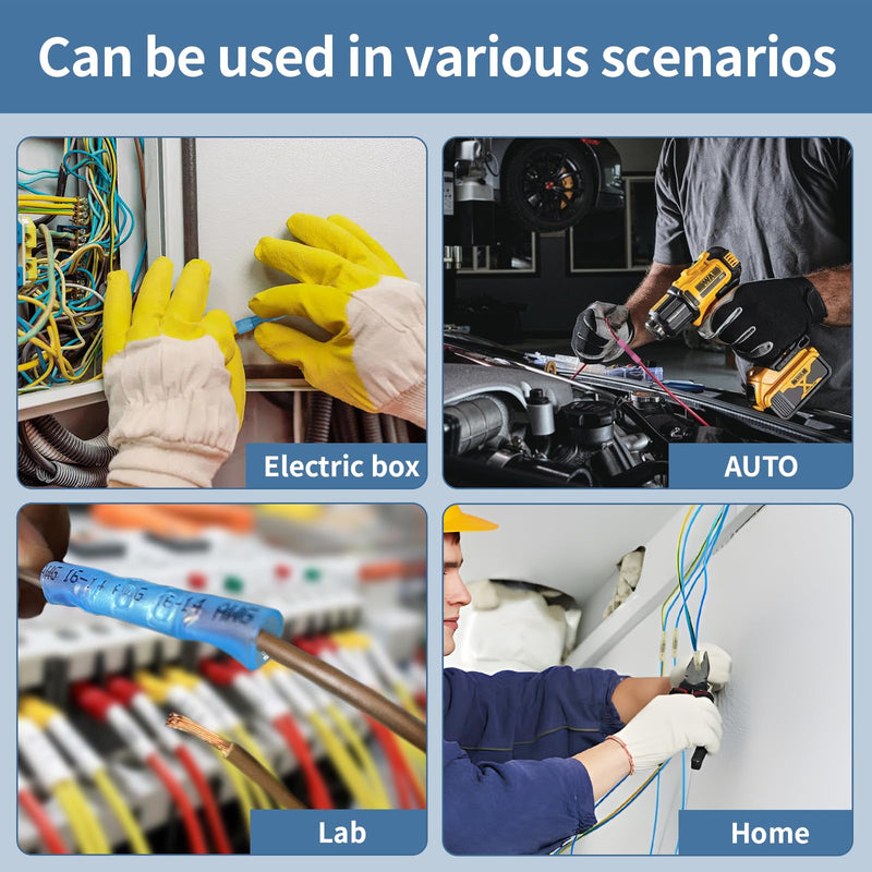 200pcs Heat Shrink Butt Connector, Waterproof Crimp Electrical Wire Connector, Butt Splice Terminal Best for Repair and Maintenance. Suitable for Automotive, Decoration Wiring, Marine Wire Joint 200
