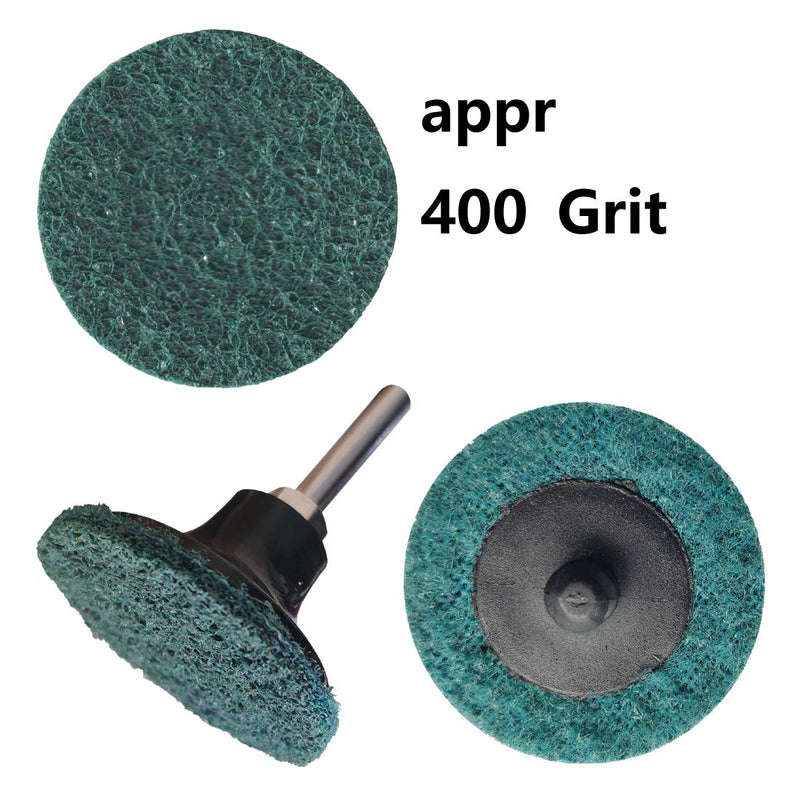 Sanding Discs 50 pcs Set, 2-inch roll Lock disc with 1/4 inch Holder, Surface Conditioning Discs for die Grinder Surface Strip Grind Polish Burr Finish Rust Paint Removal