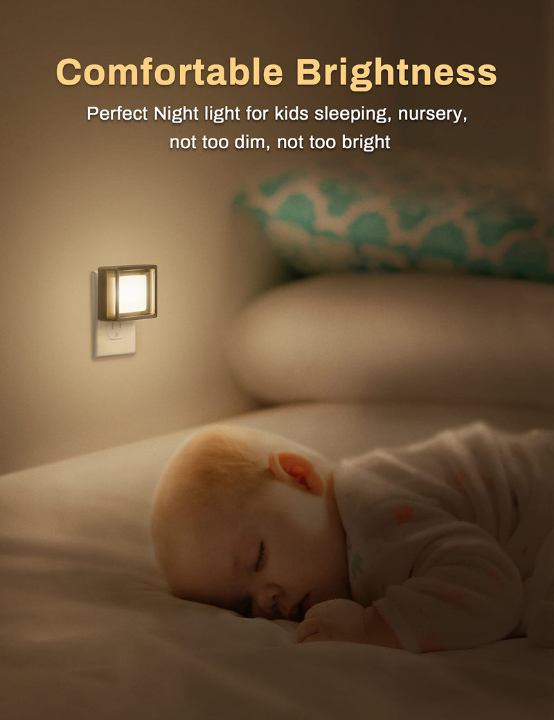 DORESshop LED Night Light, Night Lights Plug Into Wall [2 Pack] with Dusk-to-Dawn Sensor, Dimmable Nightlights, Adjustable Brightness for Bathroom, Hallway, Bedroom,Kids Room,Stairway,Soft White Soft White