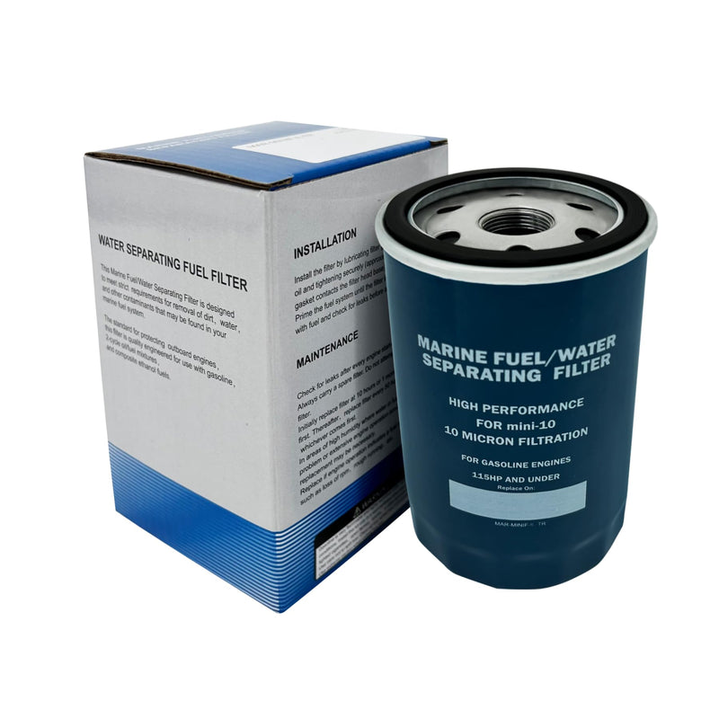 Marine Fuel Water Separating Filter Si-era 18-7865 Compatible with Ya-mah Mini-10 10 micron Outboard Engines MAR-MINIF-IL-TR MAR-MIOAS-00-00 -2 pack
