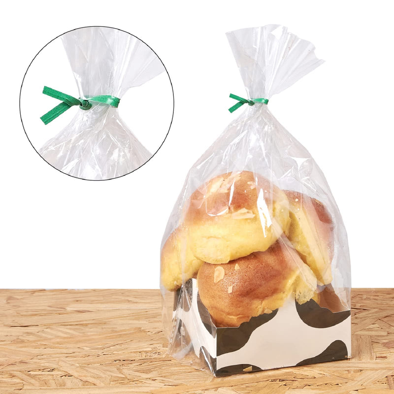 500 Pcs 5" Green Paper Twist Ties, Bread Ties Twisty-Ties for Party Cello Candy Bread Coffee Bags Cake Pops