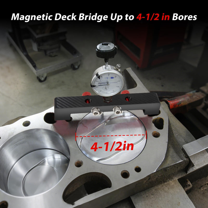 Magnetic Deck Bridge, Up to 4-1/2 in Bores (black)