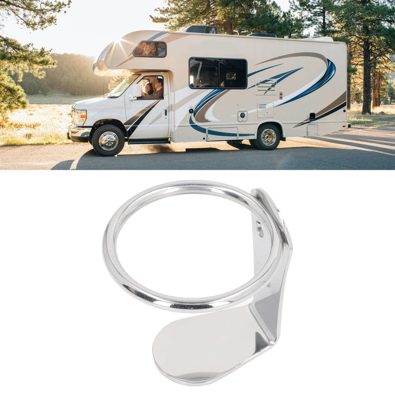 Alomejor Boat Drink Holder, RV Cup Holder Wall Mount Stainless Steel Space Saving for Boats, RVs, Marine