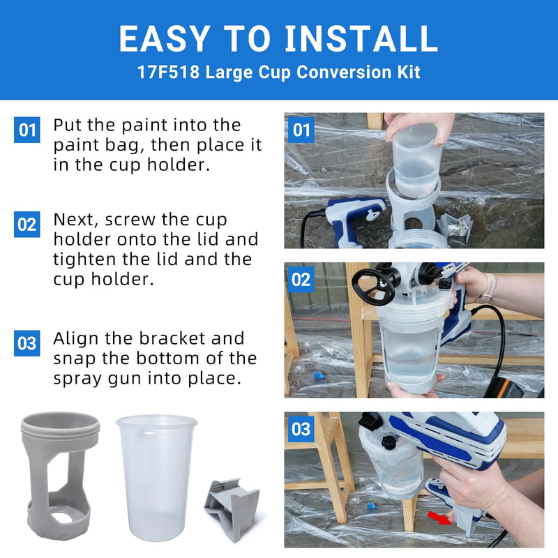 17F518 Large Cup Conversion Kit Compatible with Various FlexLiner Cup Kit 42oz Bag System