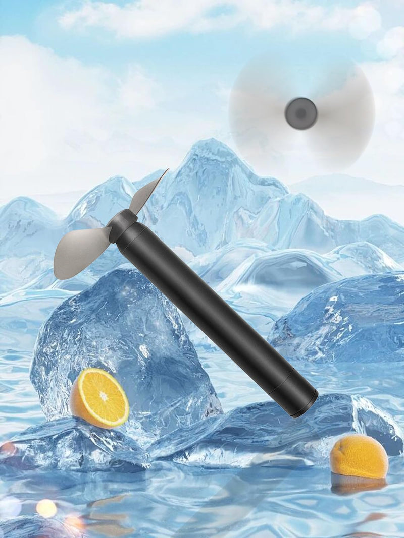 GS GLOWSEEN Pocket Fan, Mini Portable Handheld Fan AAA Battery Powered straight head