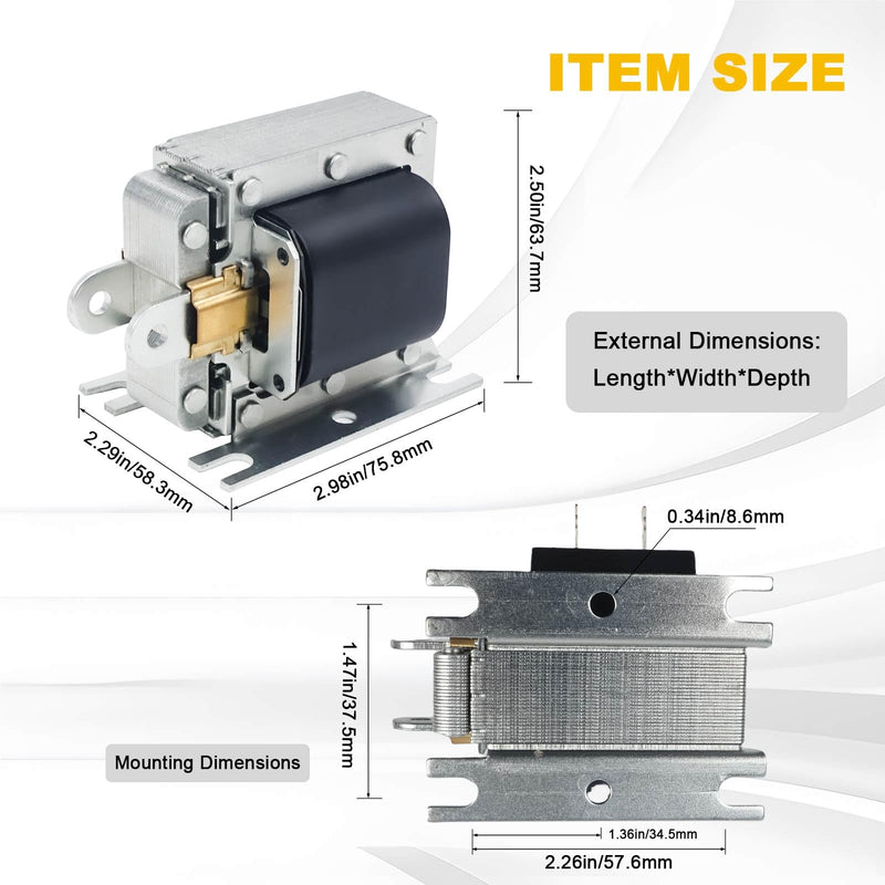 2005-M-1 Laminated Solenoid 4X240 Fit for All WM Models Pull, Foot Mounted, Solder Lug, 120VAC/60Hz Cont, 20.50 Ohms,17.9W