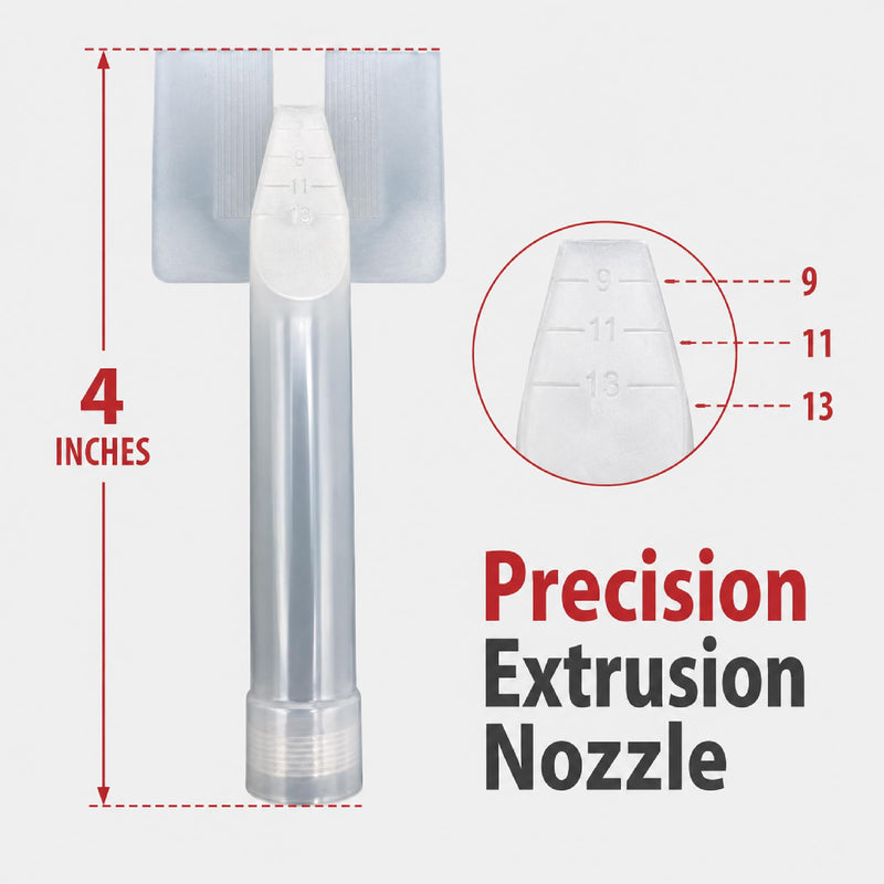 LAUCO 1K Plastic Transparent Extrusion Nozzle – Pack of 10 – Precision Dispensing for Adhesives, Sealants & 1K Materials 3554