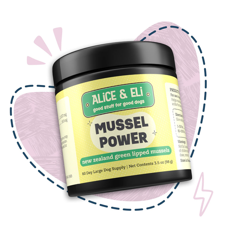 Alice & Eli Mussel Power - Green Lipped Mussels for Dogs - Hip & Joint Support, Omega Fats & Immune Support - Pure and Complete