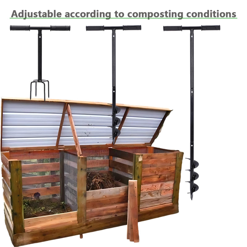 Compost Stirring Tool 45.6 inch Compost Turning Tool Outdoor Manual Composting Bar Compost Turner Aerator Accessories Turner and Mixing Tool for Outdoor