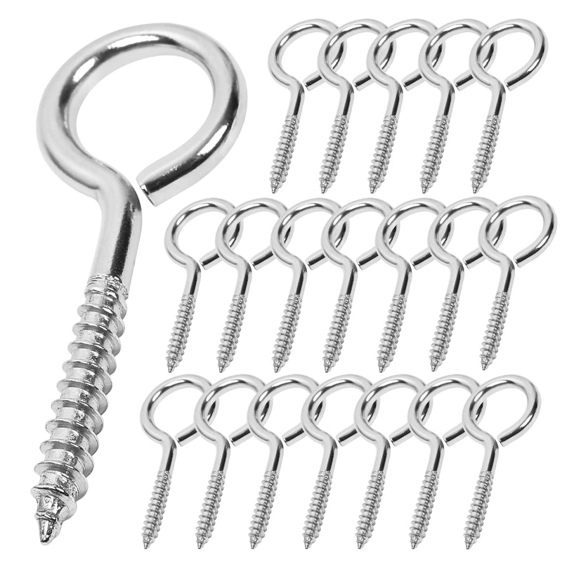 10PCS 2 inches Screw Eyes M3 304 Stainless Steel Eye Screws, Heavy Duty Screw, Eye Hooks Screw Eye Bolts Eye Hooks Screw, Indoor & Outdoor Uses (10, M3-2inch) 10