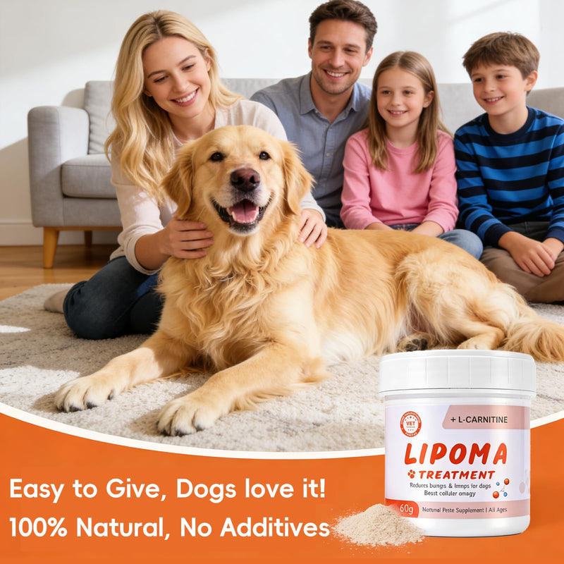 Lipoma Treatment for Dogs, L-Carnitine Reduces Fatty Lumps and Bumps, Vet-Formulated Natural Pet Supplement Boost Energy & Vitality, Immune and Blood Support, Promotes Overall Wellness, 60g