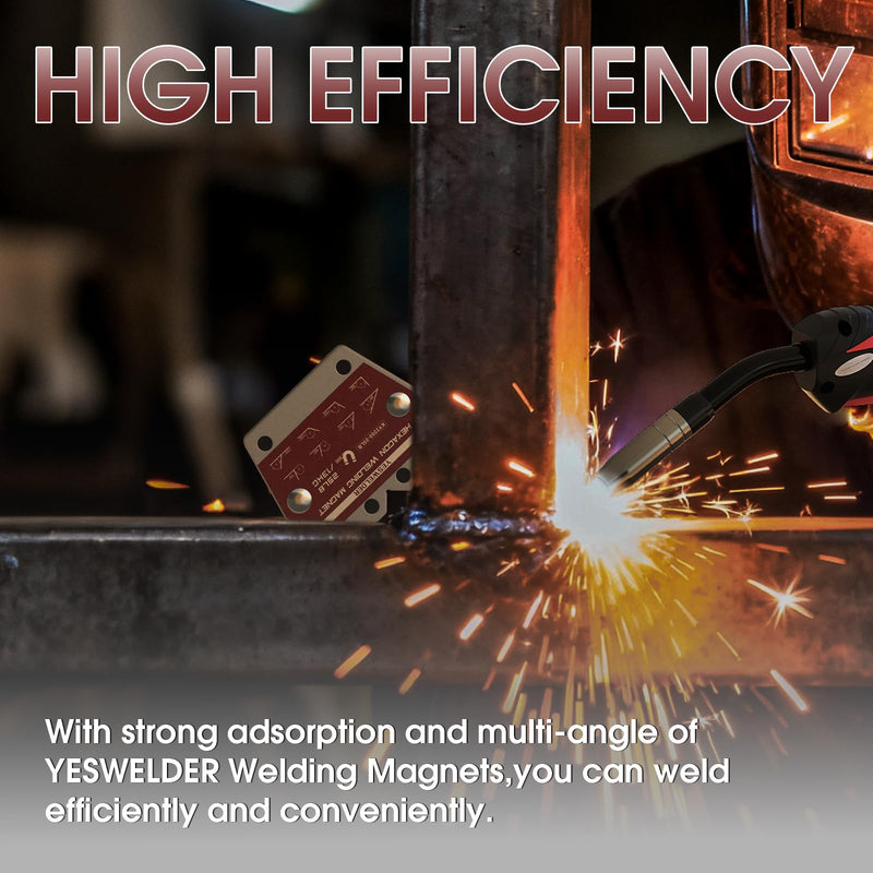 YESWELDR Hexagon Welding Magnets, 25LB 4PCS Multi-Angle Strong Magnetic Welding Holder, Holding Power Welding Accessories 25lb*4
