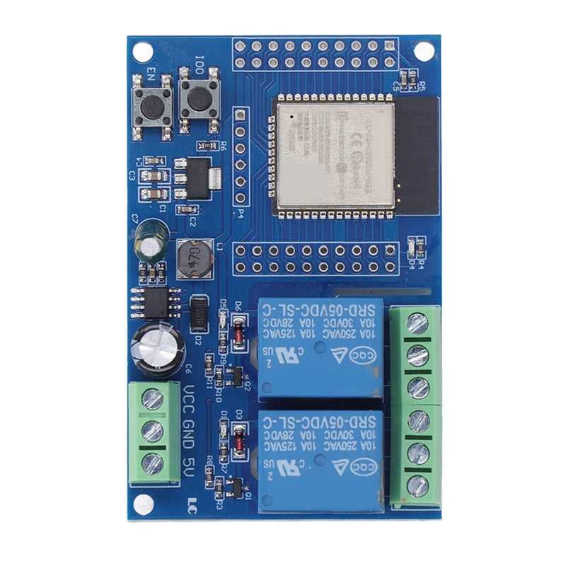 2 Channel 5V Relay Module ESP 32 4M Byte Flash Large Capacity Programmable Relay Board for Secondary Development Learning DC5-60V