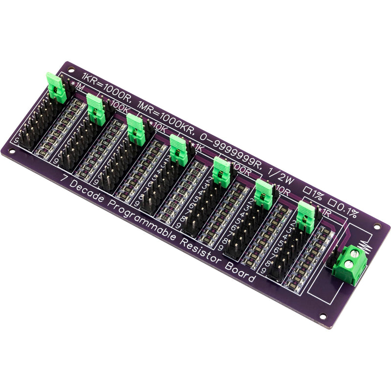 2pcs 0R - 9999999R Seven Decade Programmable Resistor Board Step 1R 1% 1/2 Watt 1206 with 2 Types Output Resistor board (2pcs)