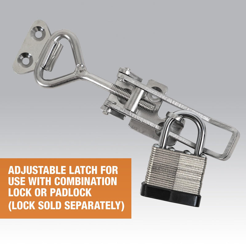Buyers Products Company 6" Heavy Duty Stainless Steel Adjustable-Grip Draw Latch