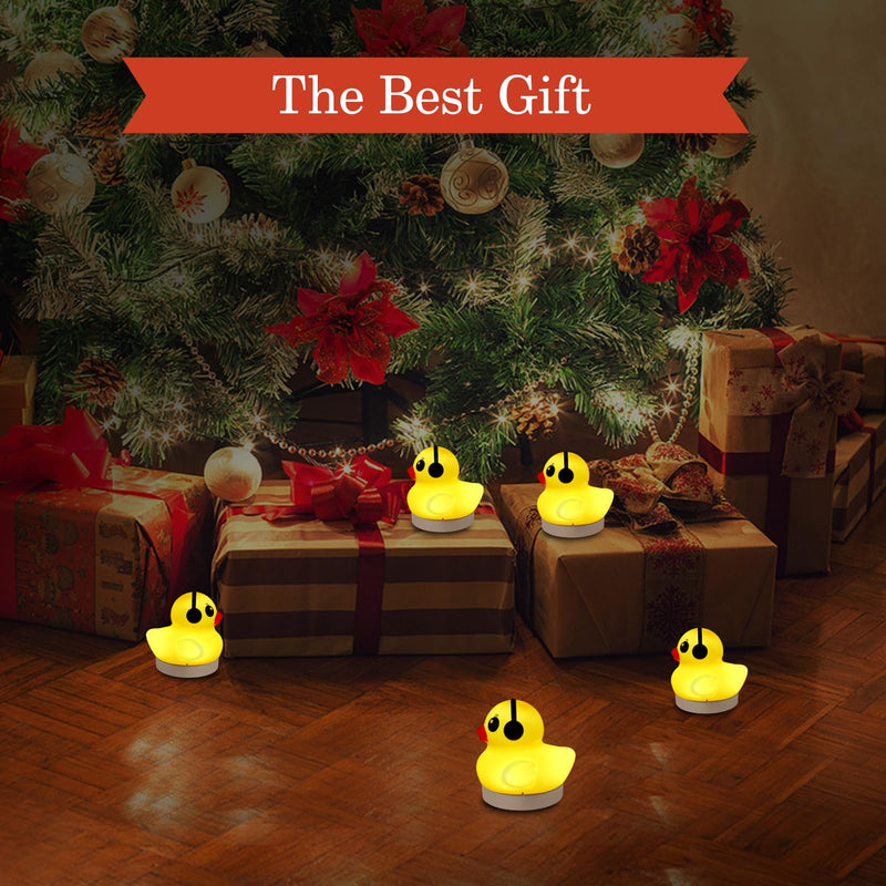 Solar Floating Pool Lights, 3" Duck Floating Pool Lights Solar Powered, IP68 Waterproof Glow in The Dark Pools Light That Float for Patio, Pond, Spa, Hot tub, Garden Party Decor - 4PCS 4