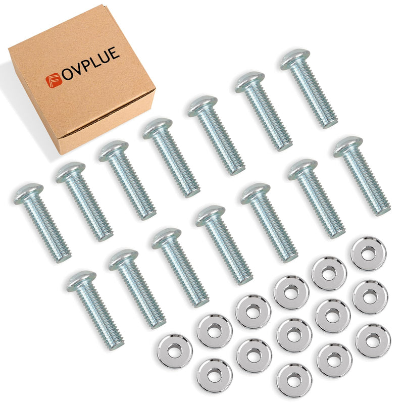 FOVPLUE Front Brake Disc/Rotor Hardware Kit,M8 X 1.25 Threads Screws/Bolts For 2009-2024 Harley Touring Models,for Cvo Road Glide Tri Glide Electra Glide Street Glide wheels,Chrome,14 Bolts