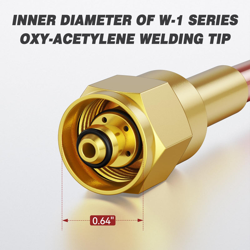 ARCCAPTAIN Oxy Acetylene Welding Nozzle W-1 Series Replacement for Victor 100 Series, Size 1-3